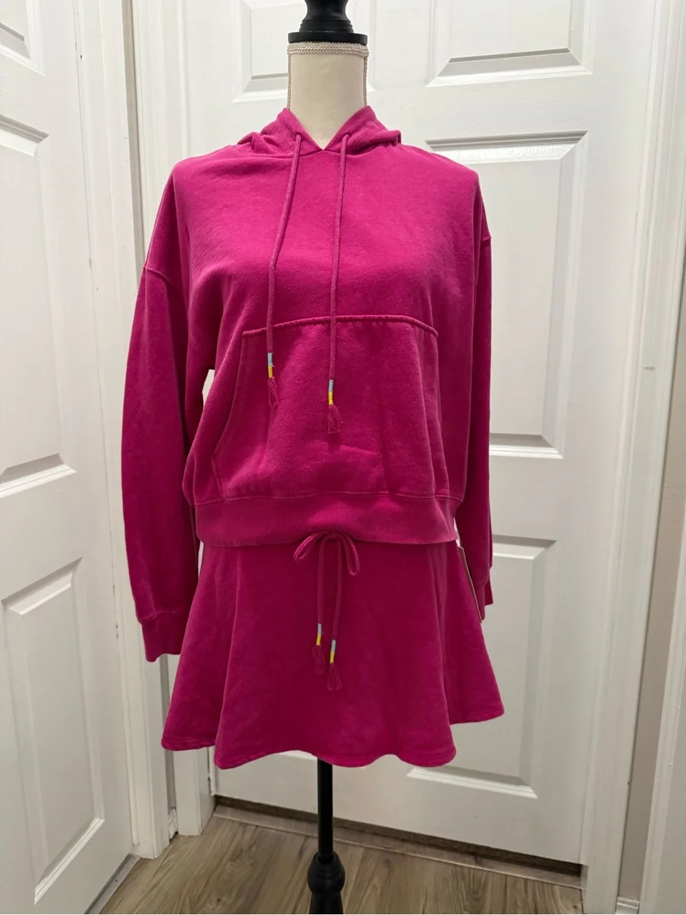No Boundaries Washed Fleece Pullover Hoodie Set with Matching Skater Skort NWT S